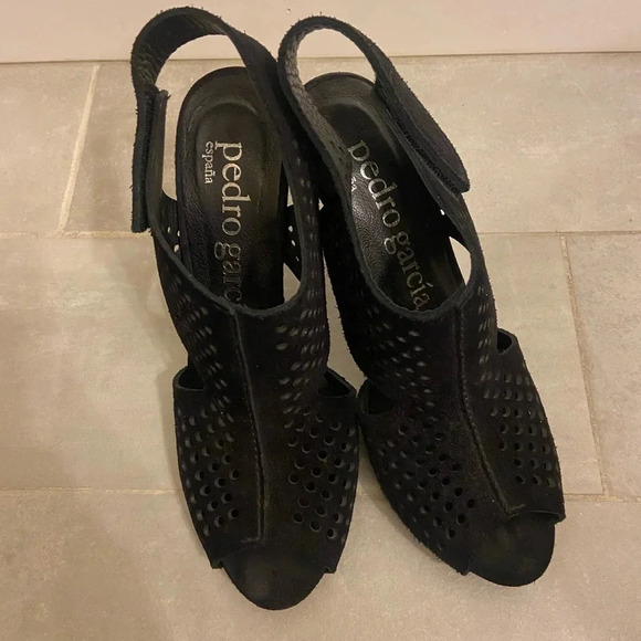 Pedro Garcia Yinon 'Perfed' Low Rider Bootie Heel Black Size 9 - Picture 4 of 10